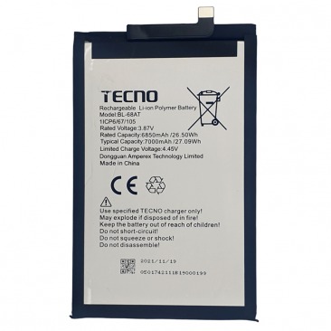 Аккумулятор для Tecno Pova 2, Pova 3 (BL-68AT) 7000mAh ОЕМ