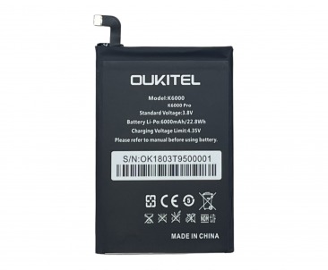 Аккумулятор для Oukitel K6000, K6000 Pro 6000mAh ОЕМ