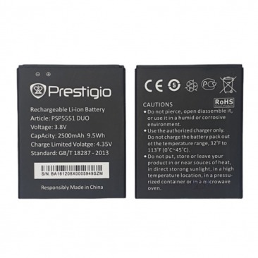 Аккумулятор для Prestigio Grace S5 5551 DUO LTE 2500 mAh OR