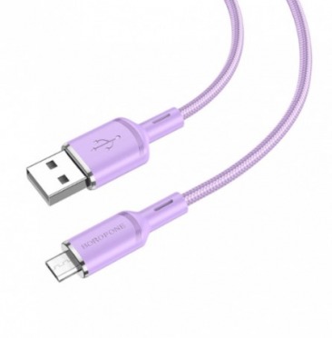 Кабель BOROFONE BX90 Micro USB 2.4A 1m (сиреневый)