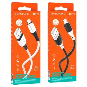 Кабель BOROFONE BX79 Micro USB 2.4A 1m (черный)