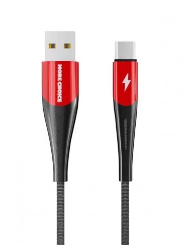 Дата-кабель More Choice K41Sa Smart USB 3.0A - Type-C 1м, черно-красный