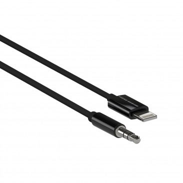 Кабель AUX More Choice UK28i 3.5mm Lightning 8-pin 1м черный