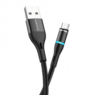 Дата кабель BOROFONE BU16 Micro USB c магнитным наконечником 2.4A 1.2м (красный)