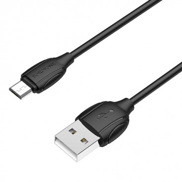 Дата кабель BOROFONE BX19 Micro USB 2.4A 1m (черный)