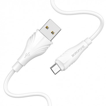 Кабель BOROFONE BX18 Micro USB 3.0m 2.4A  (белый)