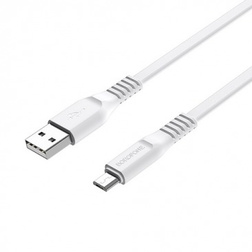 Кабель BOROFONE BX23 Micro USB 1.0m 2.4A (белый)