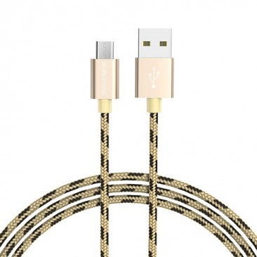 Кабель BOROFONE BX24 Micro USB 1.0m 2.4A (золотой)