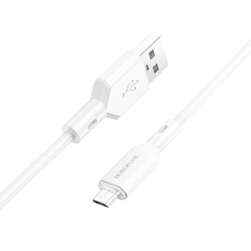 Кабель BOROFONE BX70 Micro USB 2.4A 1m (белый)