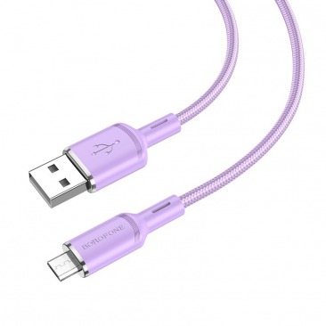 Кабель BOROFONE BX90 Micro USB 2.4A 1m (сиреневый)