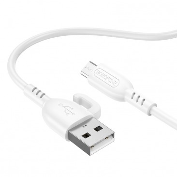 Кабель BOROFONE BX91 Micro USB 1.0m 2.4A (белый)