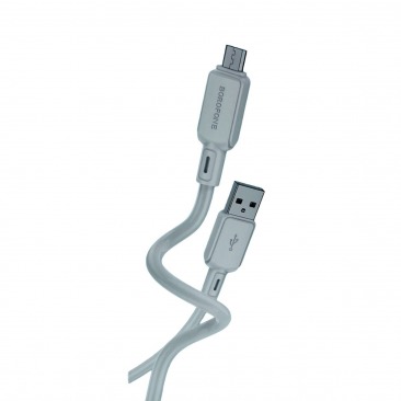 Кабель BOROFONE BX94 Micro USB 2.4A 1m (серый)