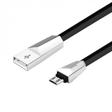 Кабель Hoco X4 Micro USB плоский 1,2m (черный)