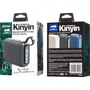 Беспроводная Bluetooth колонка WEKOME WD-08 Kinyin, черный