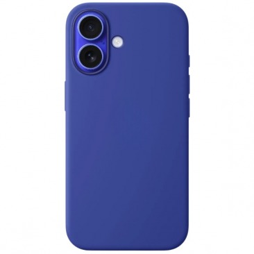 Чехол для iPhone 16 MagSafe Silicone Case 1:1 (закрытый низ) ультрамарин