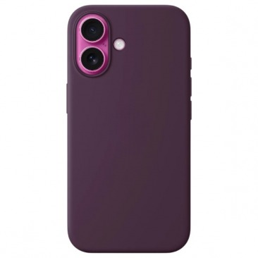 Чехол для iPhone 16 MagSafe Silicone Case 1:1 (закрытый низ) фиолетовый