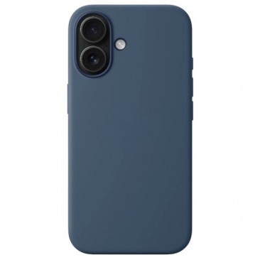 Чехол для iPhone 16 MagSafe Silicone Case 1:1 (закрытый низ) синий