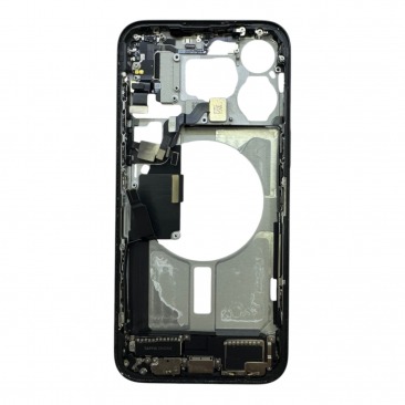 Средняя часть (корпус) для iPhone 15 Pro Max со шлейфами (Ростест) (черный) разбор, AASP