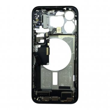 Средняя часть (корпус) для iPhone 15 Pro Max со шлейфами (Ростест) (синий) разбор, AASP