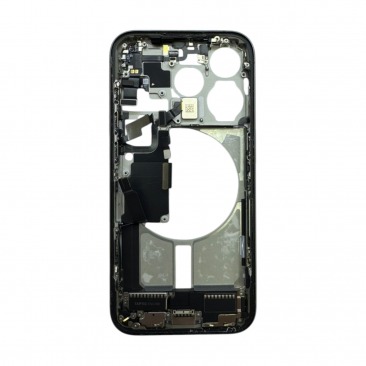 Средняя часть (корпус) для iPhone 15 Pro со шлейфами (Ростест) (натуральный титан) разбор, AASP