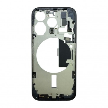 Средняя часть (корпус) для iPhone 15 Pro со шлейфами (Ростест) (синий) разбор, AASP