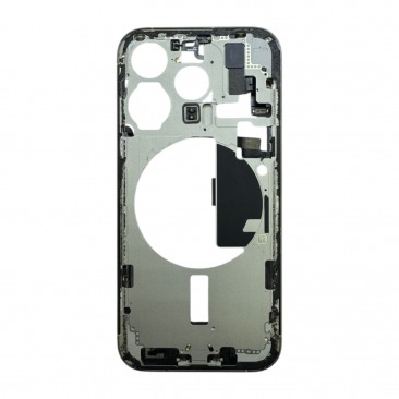 Средняя часть (корпус) для iPhone 15 Pro со шлейфами (Ростест) (белый) разбор, AASP