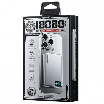 Внешний аккумулятор WEKOME WP-83 10000mAh, серый