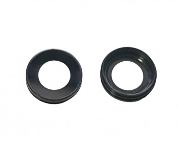 Стекло камеры для iPhone 7 с рамкой без ободка черное OEM