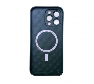 Чехол стеклянный-матовый для iPhone 12 Pro Max с защитой камеры (MagSafe) зеленый