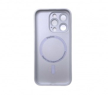 Чехол стеклянный-матовый для iPhone 13 Pro Max с защитой камеры (MagSafe) белый