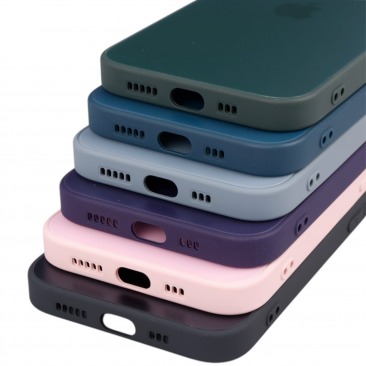 Чехол стеклянный-матовый для iPhone 14 Plus с защитой камеры (MagSafe) зеленый