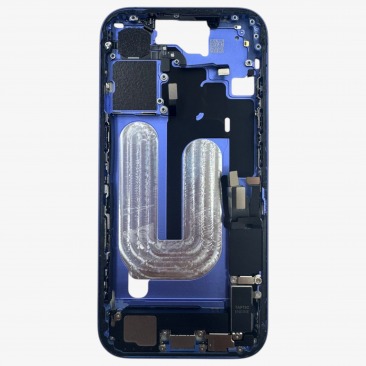 Средняя часть (корпус) для iPhone 16 со шлейфами (Ростест) Ultramarine разбор, AASP