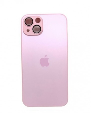 Чехол стеклянный для iPhone 11 с защитой камеры (MagSafe) розовый