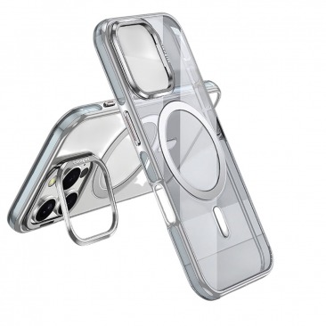 Чехол Wlons MattCase MagSafe для iPhone 15 Pro Max серебрянный