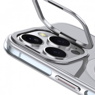 Чехол Wlons MattCase MagSafe для iPhone 15 Pro Max серебрянный