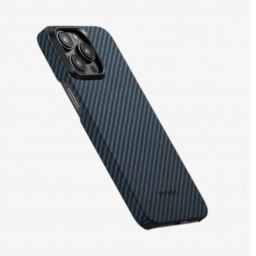 Чехол Pitaka MagEZ Case 4 для iPhone 15 Pro (6.1"), черно-синий, кевлар (арамид)