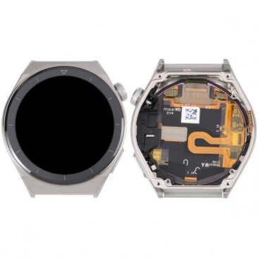 Дисплей для Huawei Watch GT 3 Pro (46 мм) в сборе с тачскрином в рамке черный OEM