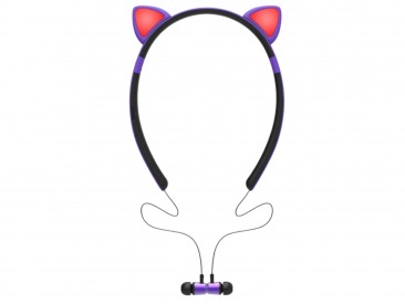 Беспроводные наушники кошачьи ушки CAT EAR ZW-29 (фиолетовый)