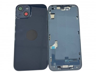 Корпус в сборе с задней крышкой для iPhone 14 (Ростест) (черный)