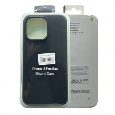 Чехол Apple iPhone 15 Pro Max Silicone Case (черный)