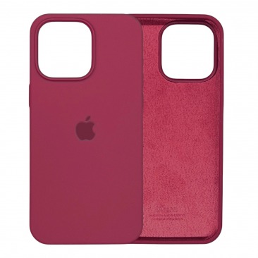 Чехол Apple iPhone 15 Pro Max Silicone Case (красная фуксия)