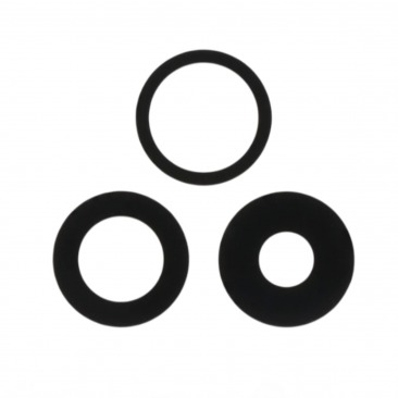 Стекло камеры для iPhone 16 Pro Max без рамки (3 шт) черное OEM