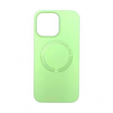 Чехол для iPhone 14 Pro Max Silicone Case MagSafe фисташковый