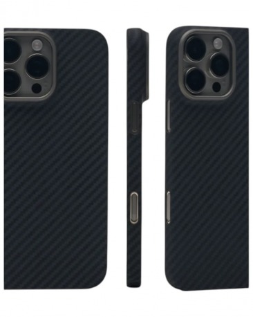 Чехол-накладка ультратонкий KZDOO Keivlar для iPhone 16 Pro (черный)