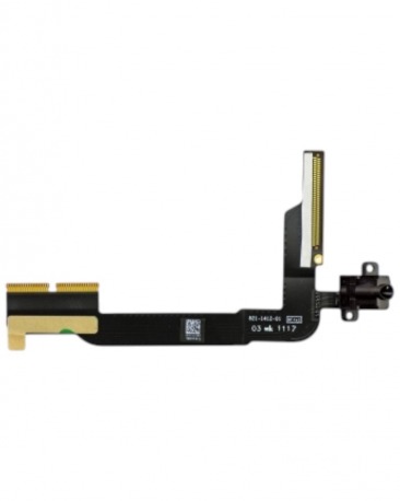 Шлейф для iPad 4 с разъемом под наушники черный