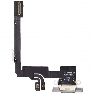 Шлейф для iPhone 16 Pro на системный разъем, микрофон, белый, OEM