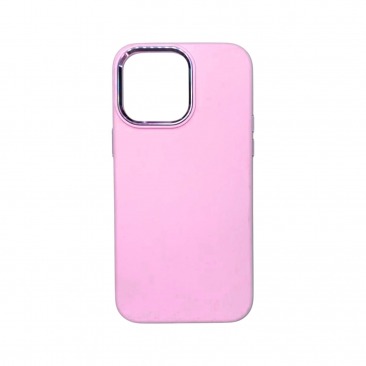 Чехол Apple iPhone 14 Silicone Case с металлическими кнопками и рамкой лавандовый