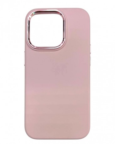 Чехол Apple iPhone 12 Pro Max Silicone Case с металлическими кнопками и рамкой для камеры (лаванда)