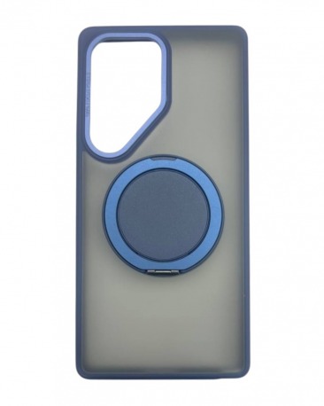 Чехол для Samsung Galaxy S25 Ultra с магнитным кольцом и подставкой синий