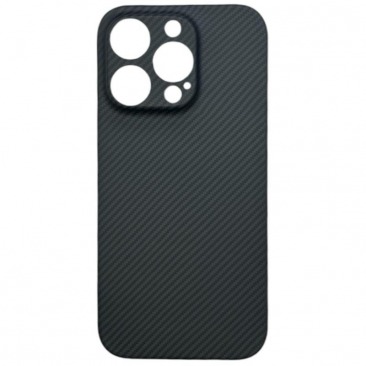 Чехол-накладка Карбон для iPhone 16 Pro Max с защитой камеры черный